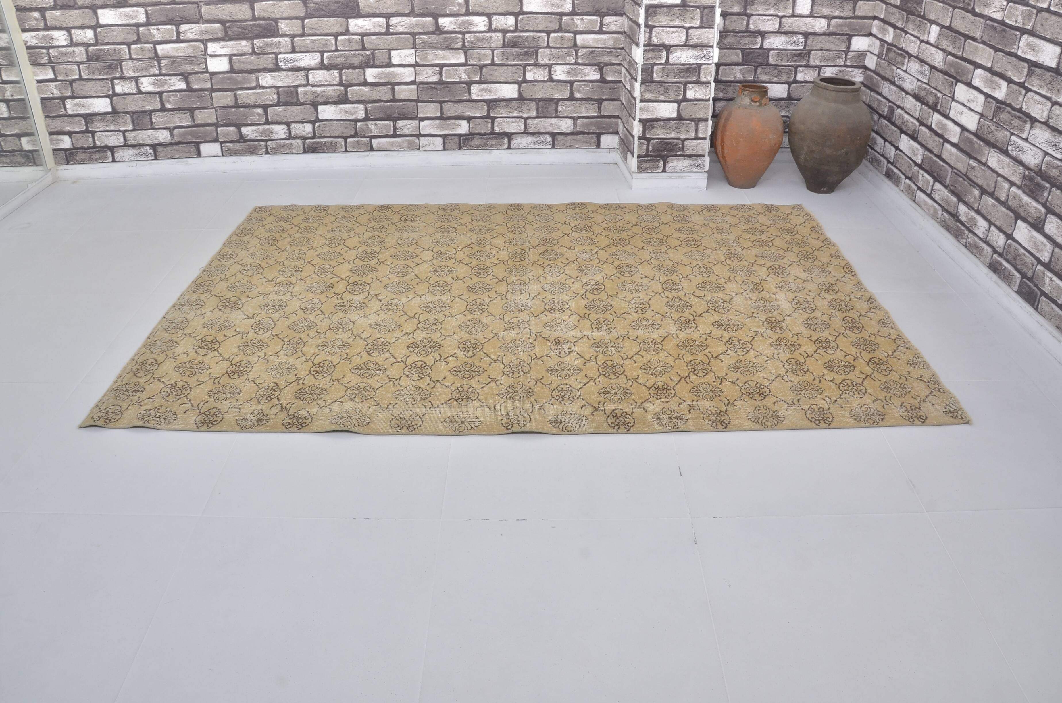 Floral Vintage Handmade Wool Rug sku 1372