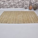 Floral Vintage Handmade Wool Rug sku 1372