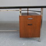 Desk rosewood and chrome 1960s