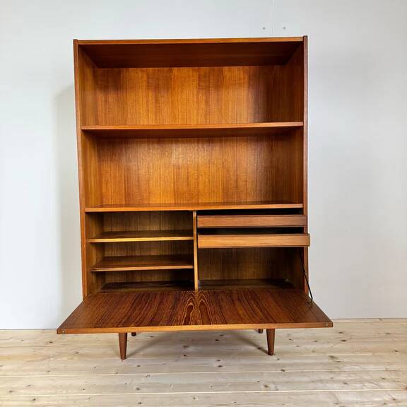 Vintage teak bookcase, Denmark, 1960s