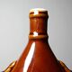 Vintage brown ceramic bottle, flask or canteen from the 1950s-60s.