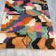 Tapis Boujad marocain  Design abstrait multicolore 3*2m