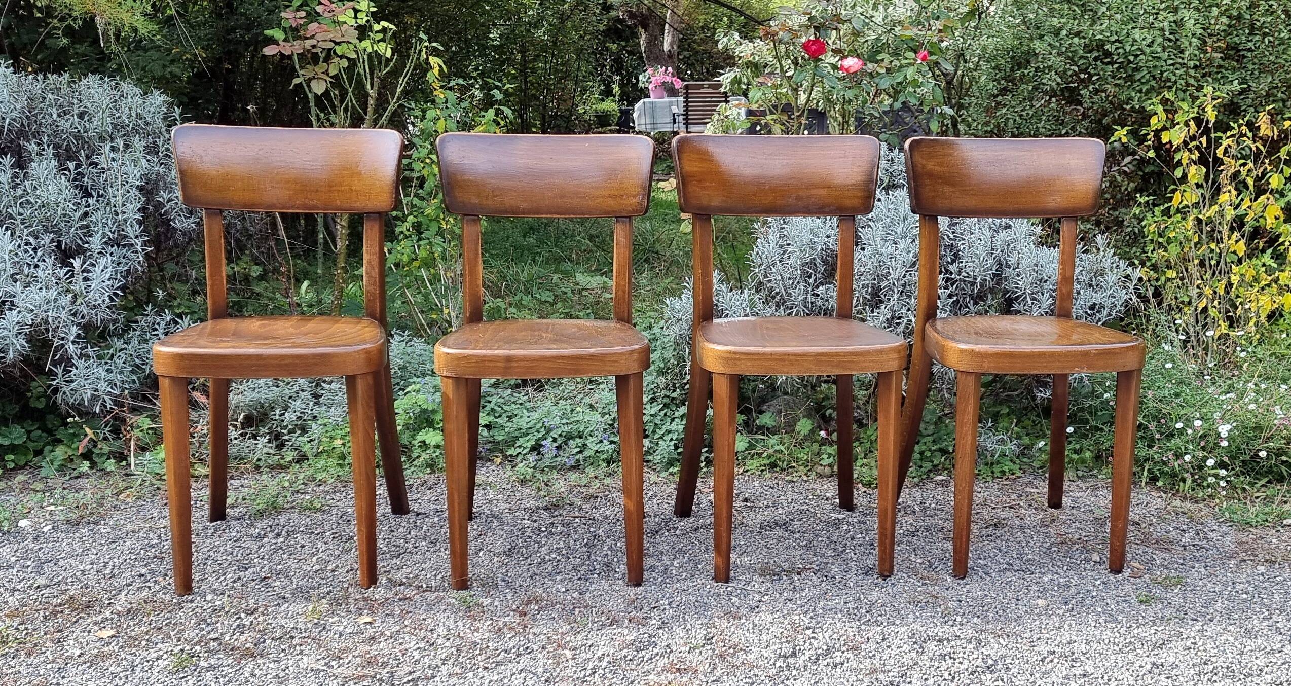 4 “classic” bistro chairs from Horgen-Glarus (Switzerland) 1960s