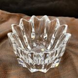 Small tulip pocket or signed crystal baguier, Scandinavian design by Jan Johanson Orrefors
