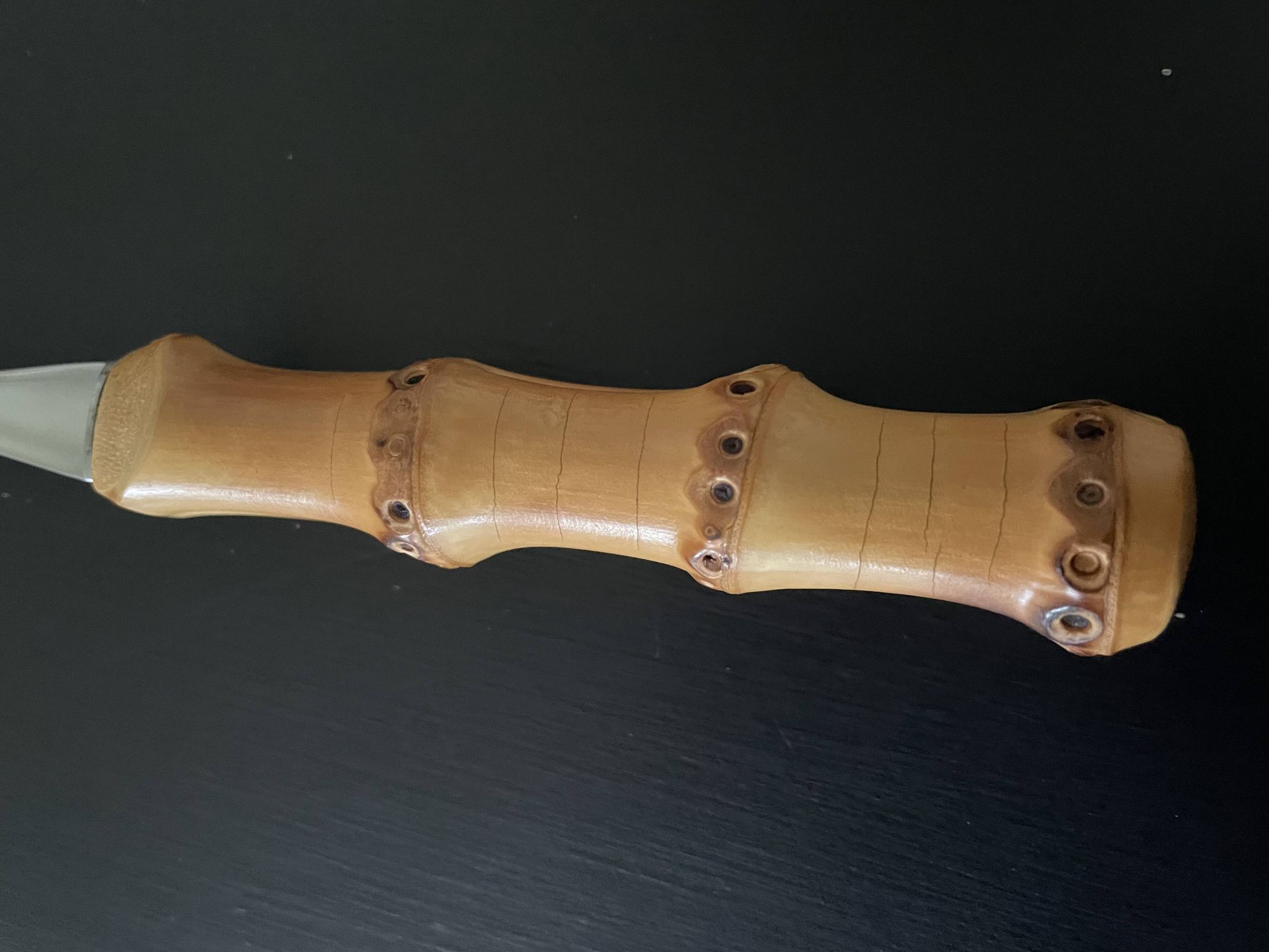 Bamboo handle cheese serving cutlery