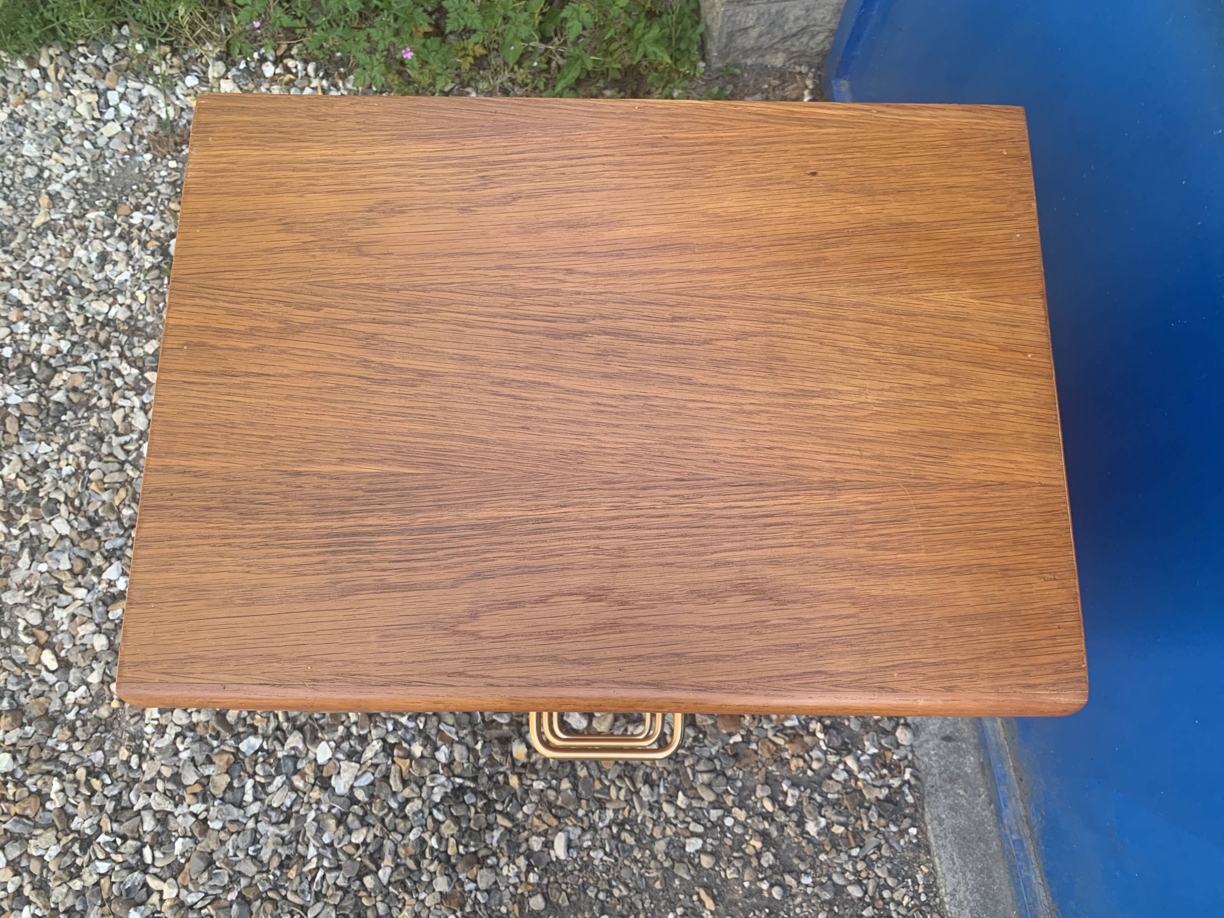 Vintage chest of drawers with oak compass legs, 1950s