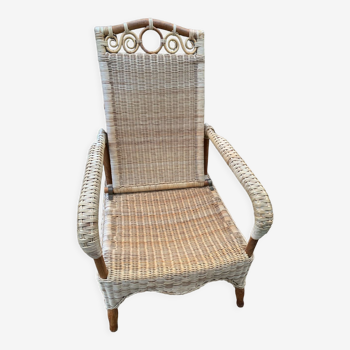 Rattan lounge chair from the 50s