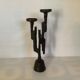 Brutalist cast iron candelabra candle holder Germany