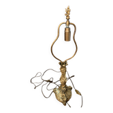 Art Nouveau torch lamp base in gilded bronze by Susse Frères & Robert.