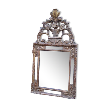 Golden wooden mirror