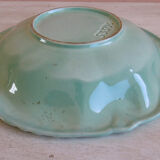 Celadon color serving dish - italian faience