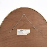 Large old oval gold leaf mirror, beveled, 64cm