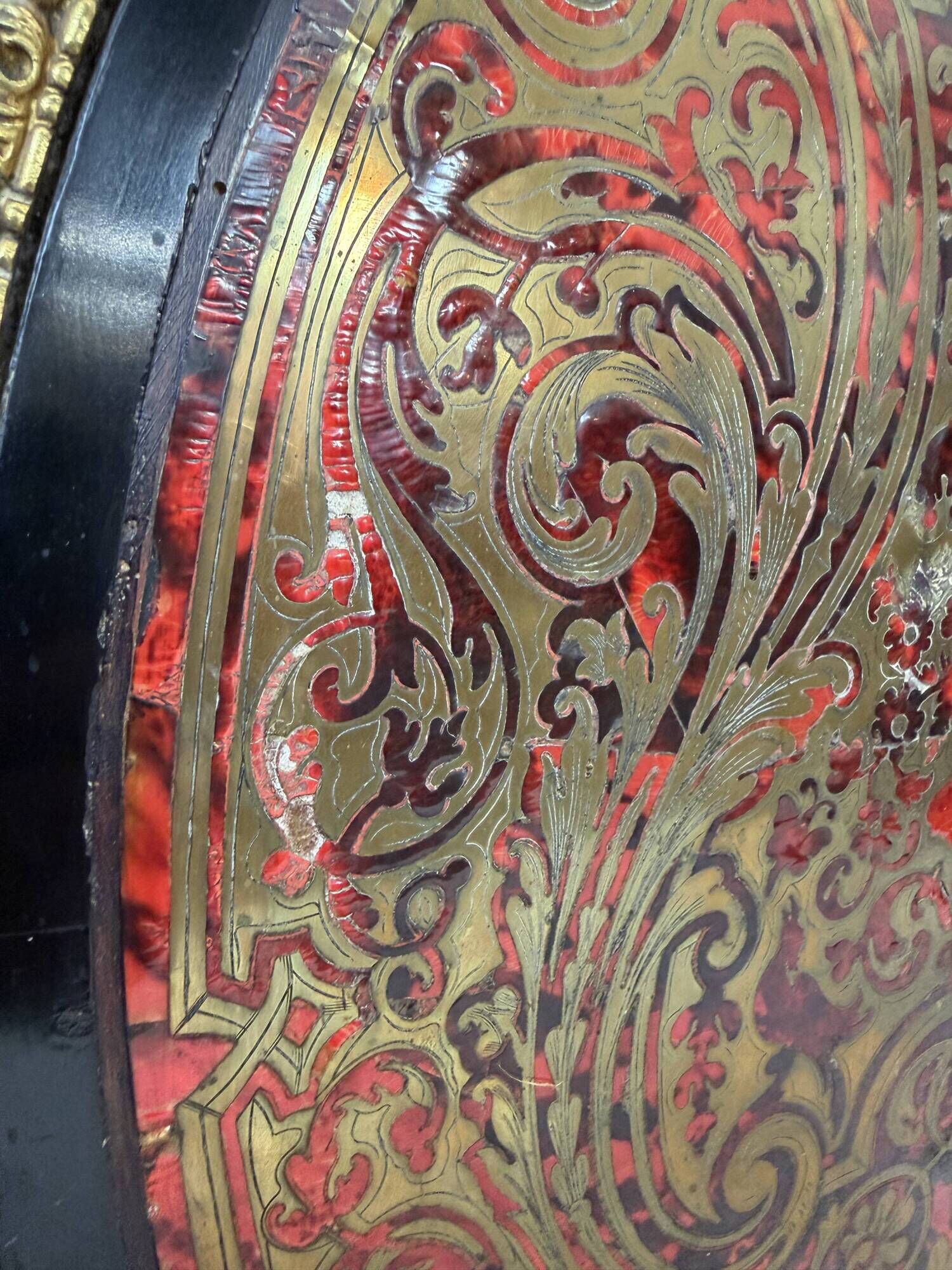 Meuble d’appui Napoléon III en marqueterie Boulle, bronze et marbre
