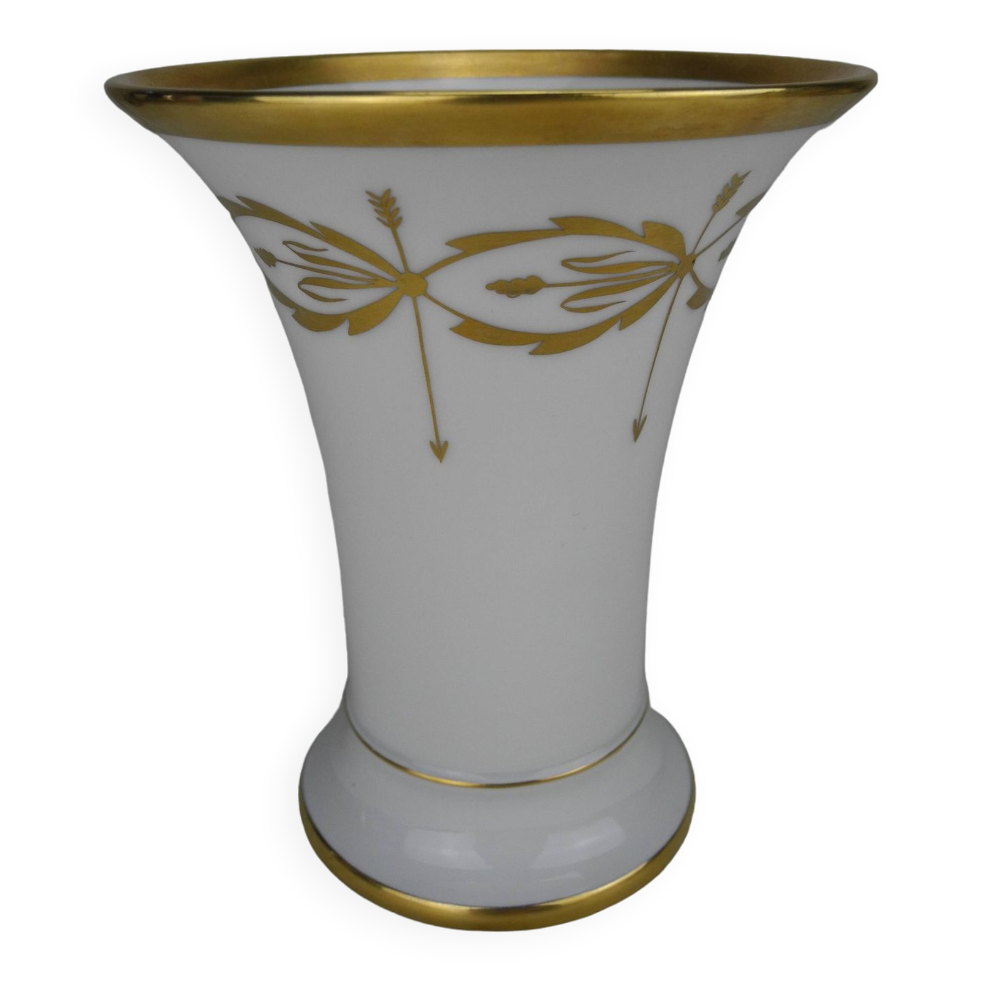 Gilded Limoges porcelain vase
