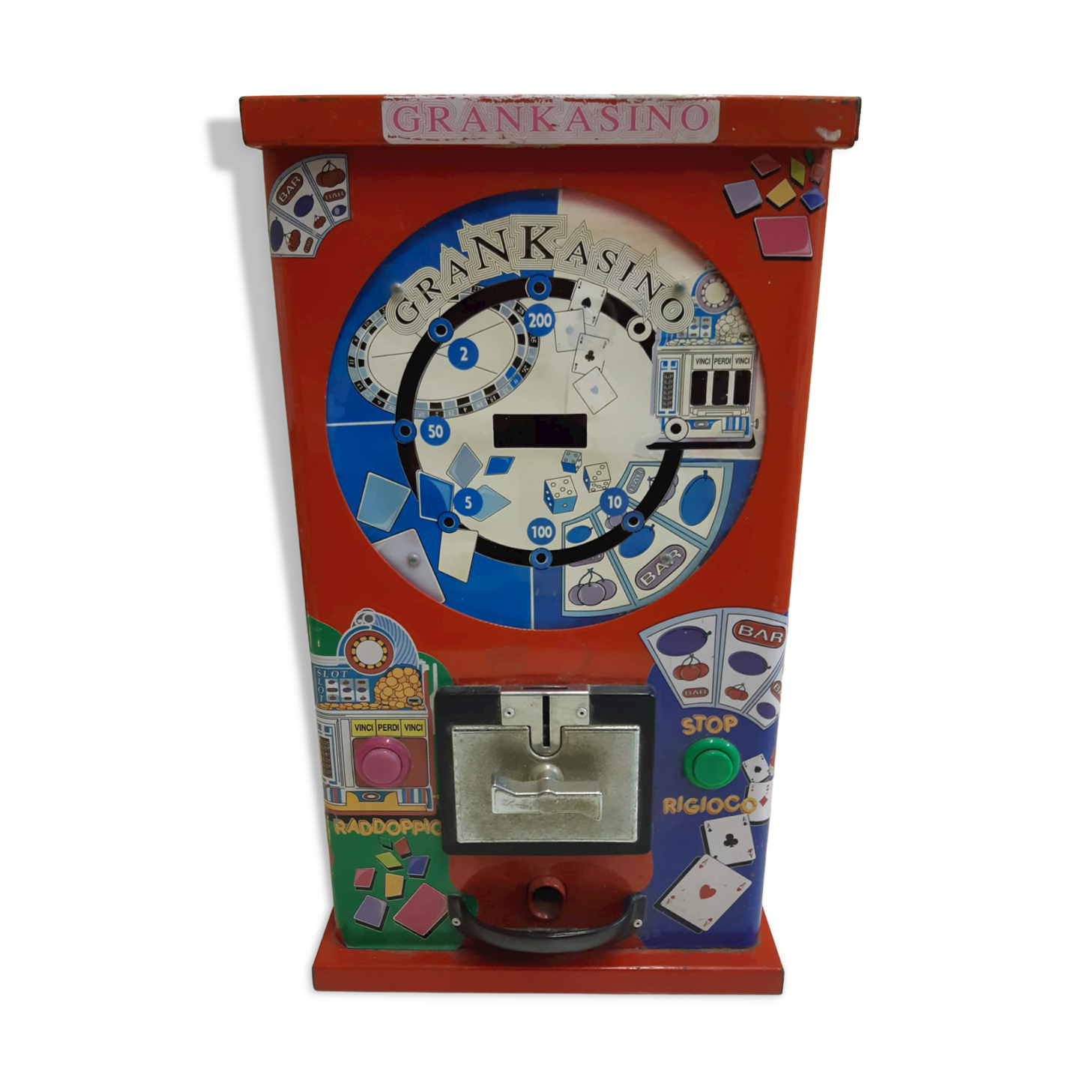Old vintage Italian slot machine