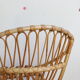 Adult-sized rattan shell chair