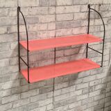 vintage perforated sheet metal shelf