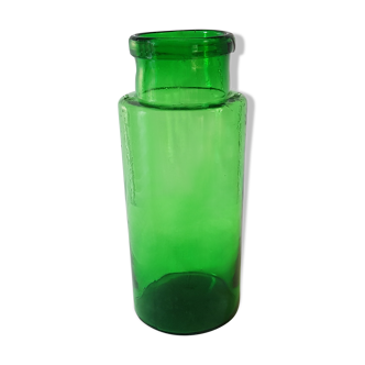 Green glass jar