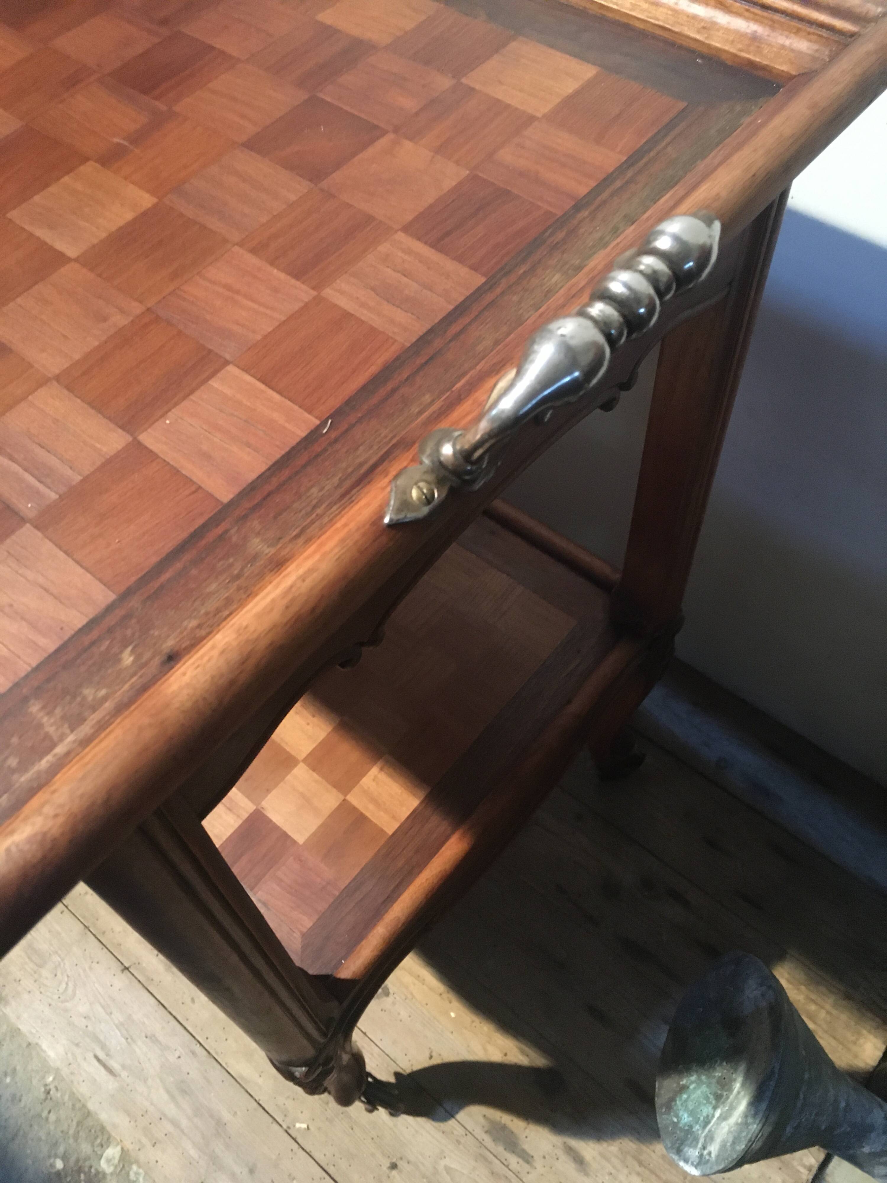 Louis XV style rolling dessert trolley