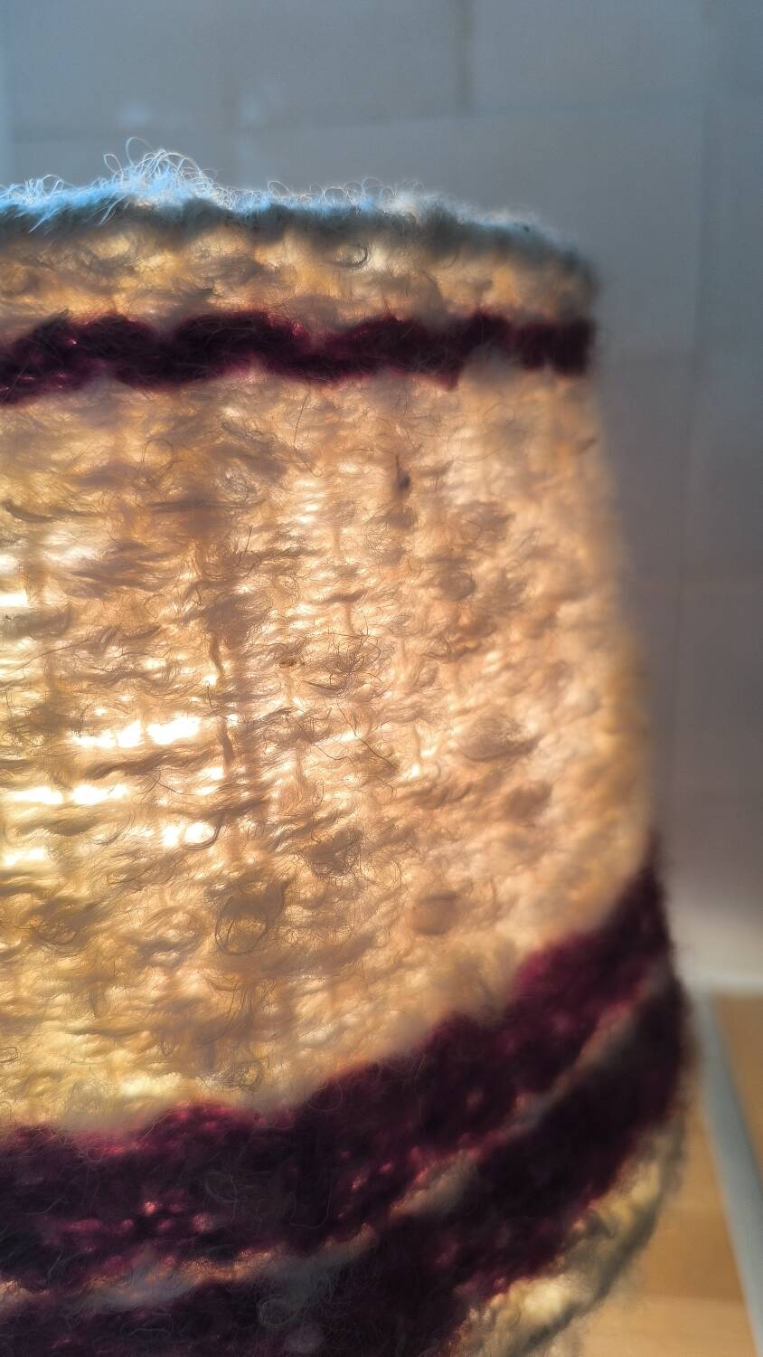 1950s burl wood table lamp