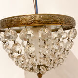 Lustre laiton et pampilles cristal