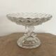 Vide-poche footed bowl in molded glass from portieux vallerysthal