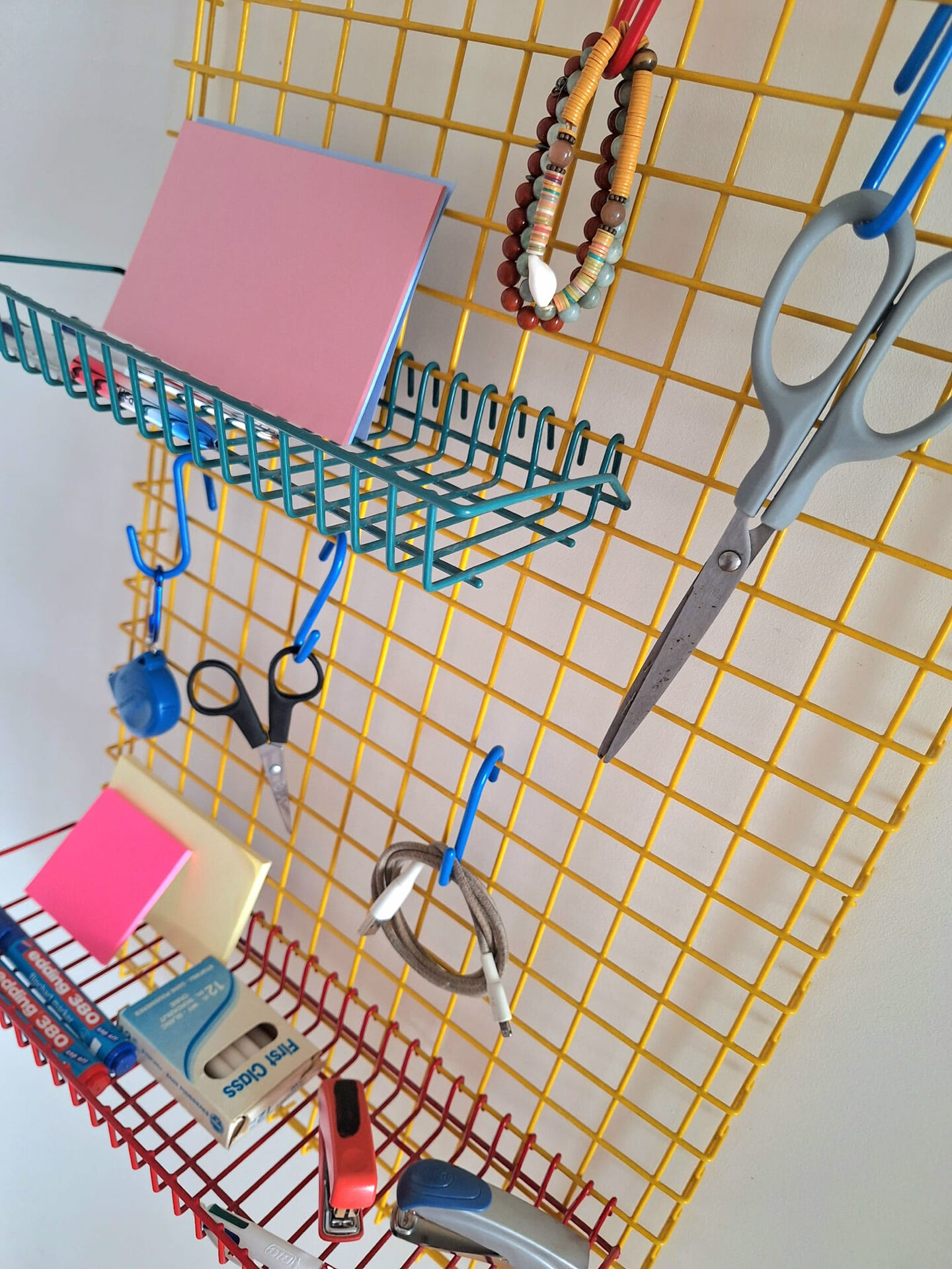 Vintage organiser, storage grid, wall cabinet