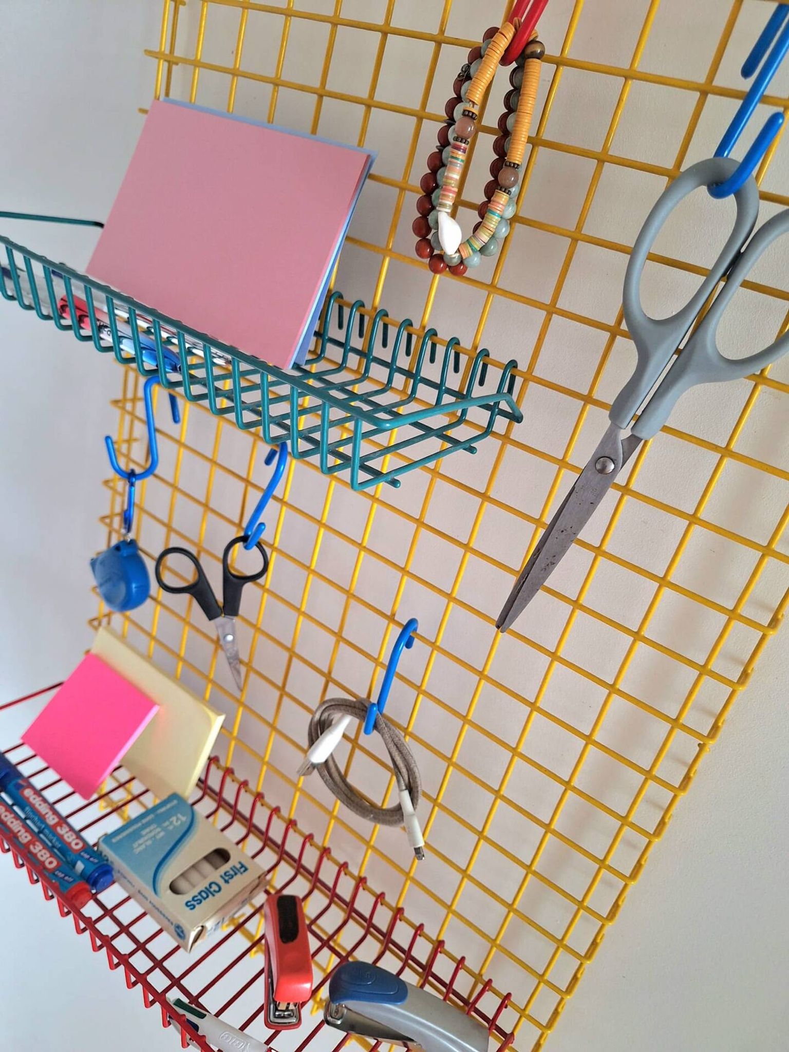 Vintage organiser, storage grid, wall cabinet