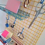 Vintage organiser, storage grid, wall cabinet