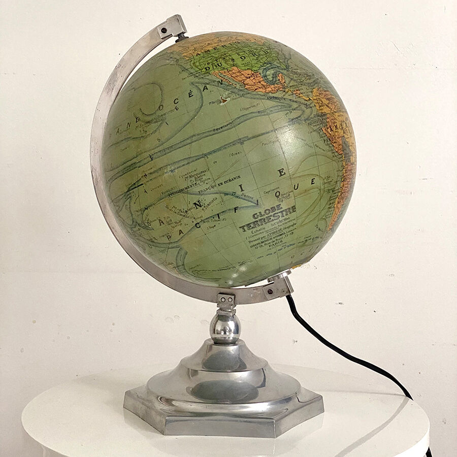 Luminous glass globe early twentieth century