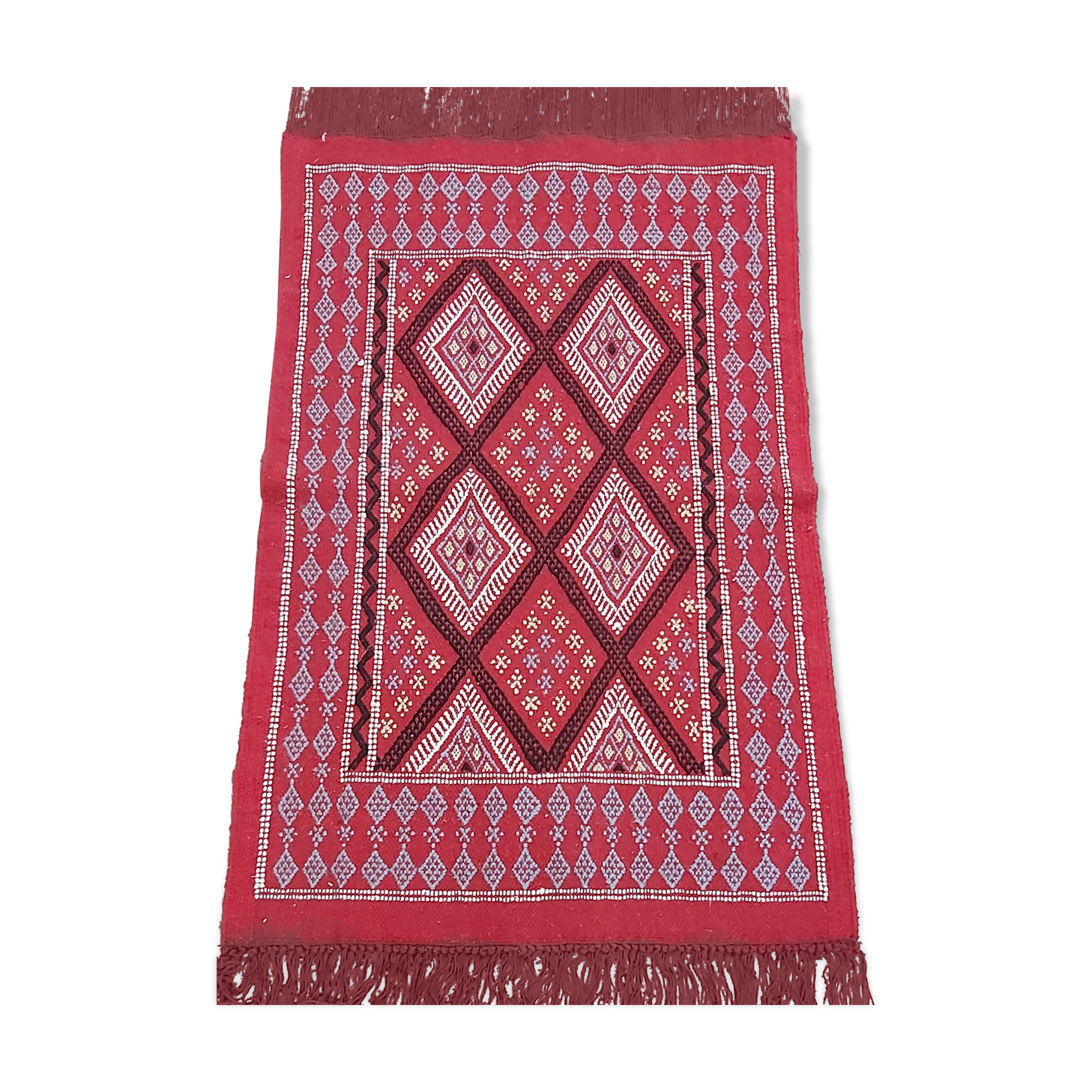 Berber margoum carpet with geometric patterns
