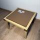 Metal and brass coffee table in ceramic by Nisco.