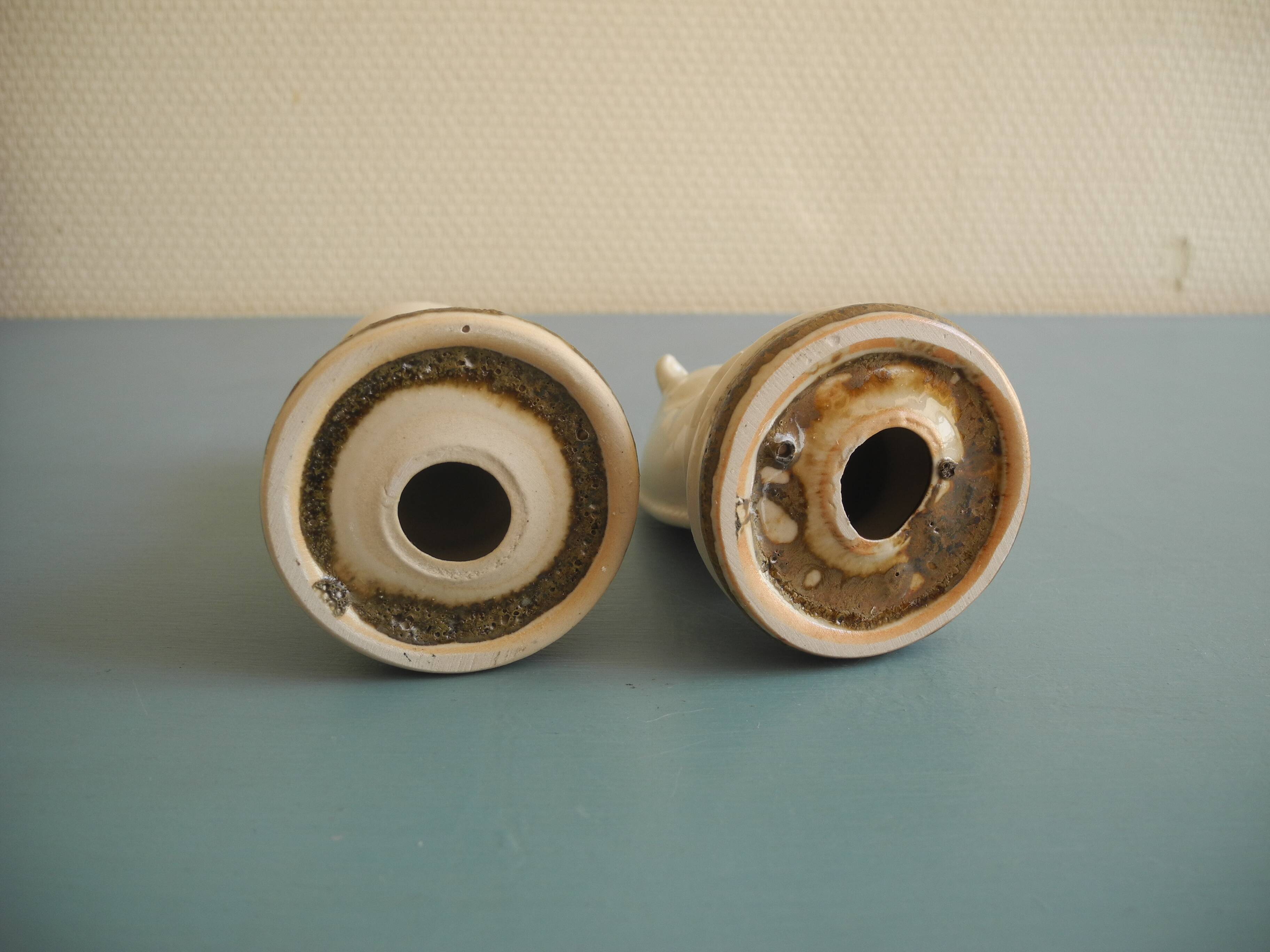 two ceramic chess pieces decorative