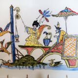 Rectangular top in Limoges porcelain