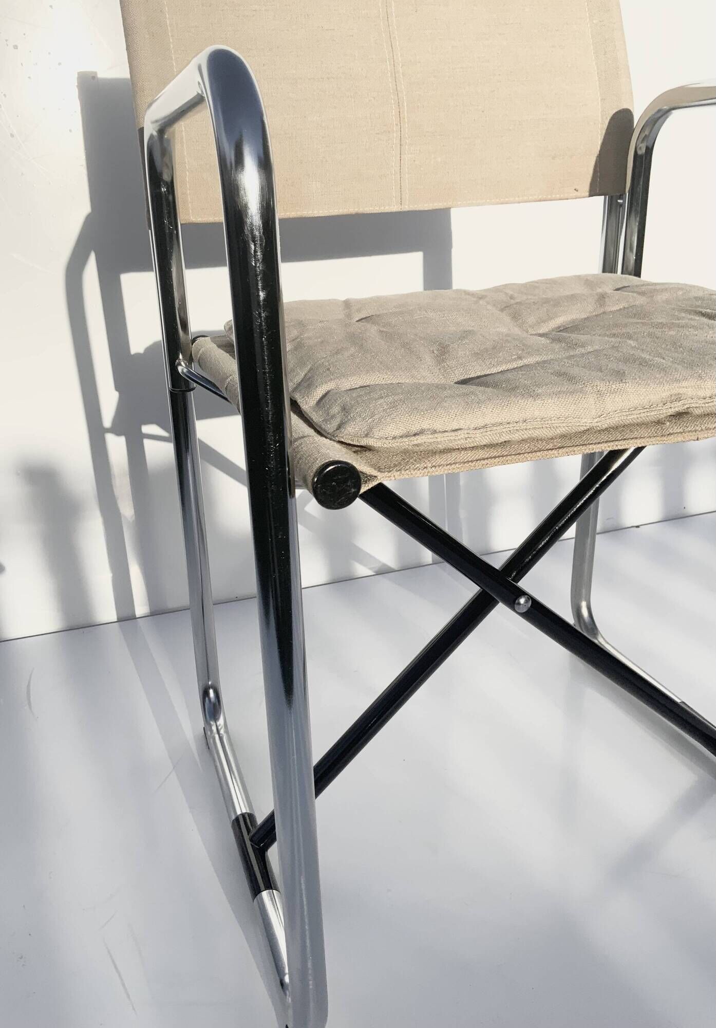 Folding Canvas Chair X75-2 Börje Lindau & Bo Lindekrantz Lammhults 1970s