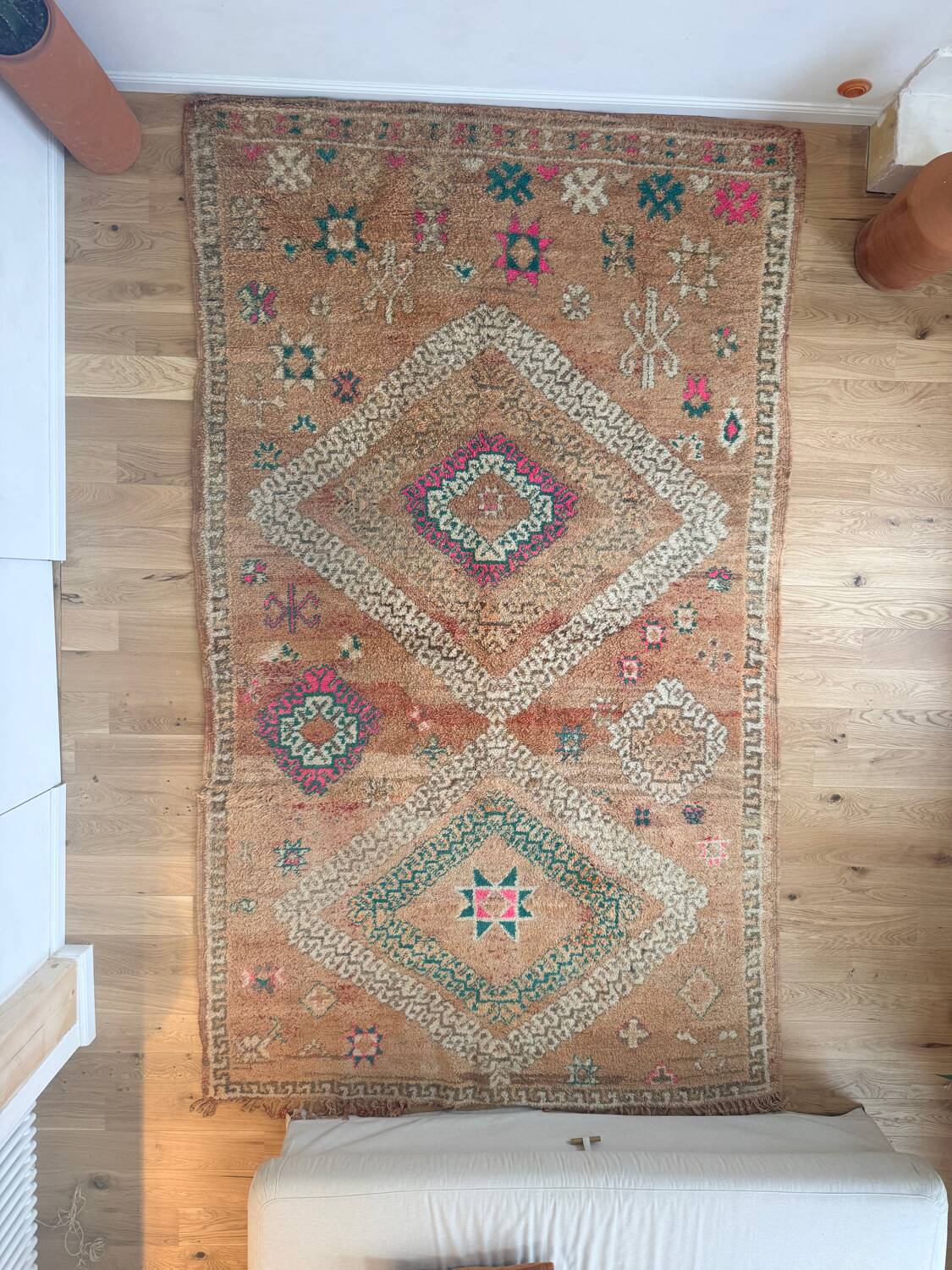 Large vintage Beni M'Guild Berber rug