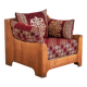 Sculptural lounge chair in solid oak from the 1940s.