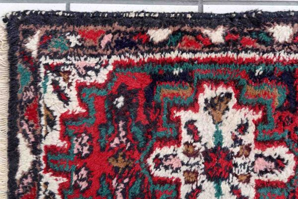 Vintage persian carpet hamadan handmade 43cm x 63cm 1970s