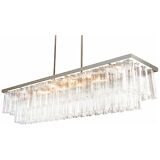 Rectangular “tronchi” murano glass chandelier