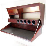 Danish rosewood wall-mounted bar by Erik Buch for Dyrlund