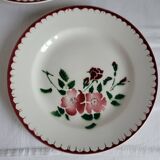 4 assiettes à dessert Sarreguemines épernay faïence vintage