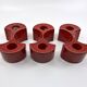 3 red ceramic candlesticks • Cari Zalloni • Steuler • 1970