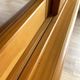 Large vintage display cabinet in solid pine with sliding doors, Country style.