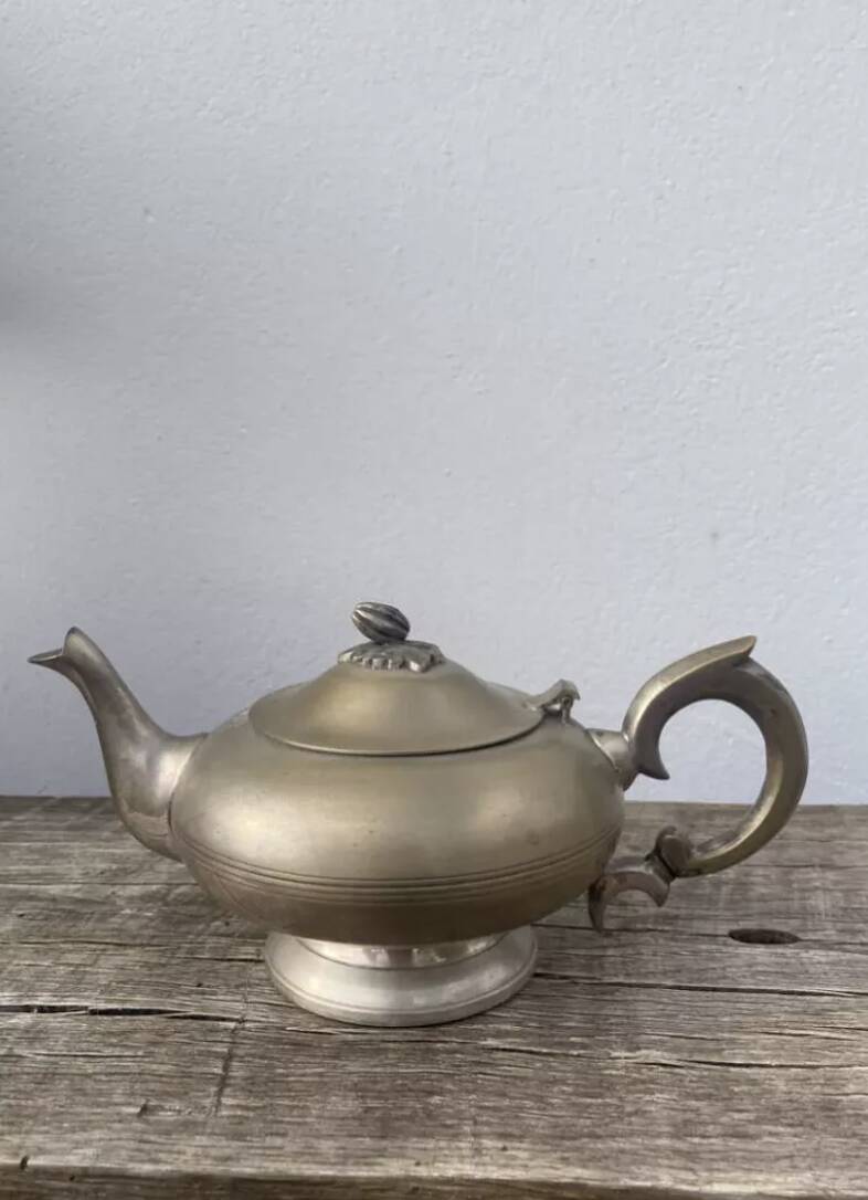 English silver-plated teapot