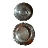 Two small dishes stamped Durousseau (Lyon)