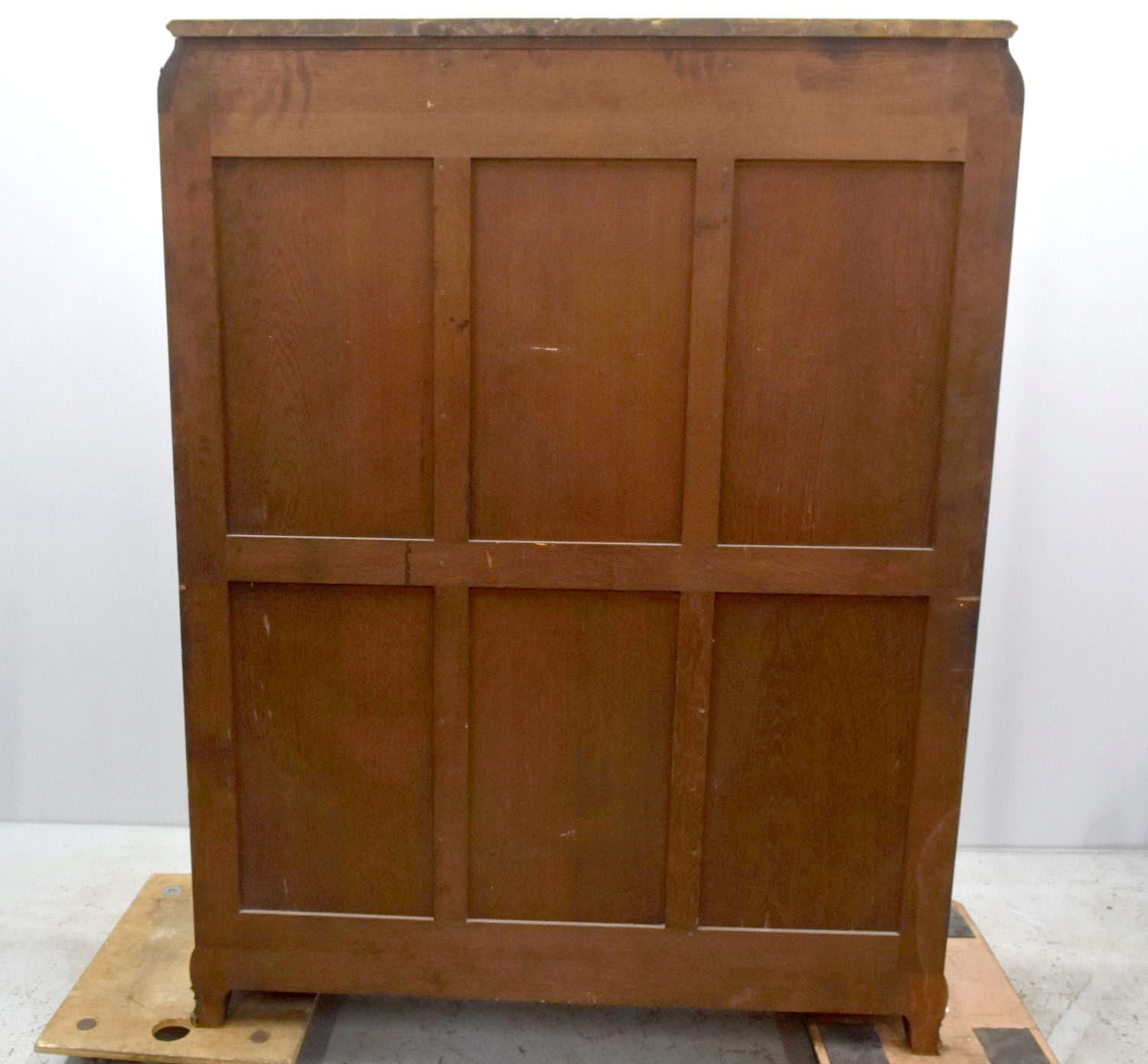 Transition style library marquetry and gilded bronze on marble