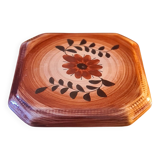 Hand-decorated earthenware trivet