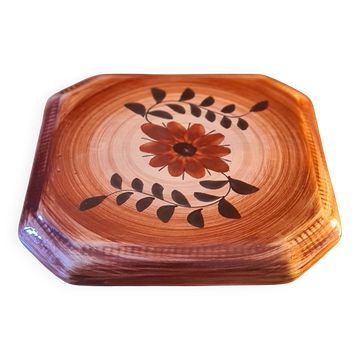 Hand-decorated earthenware trivet