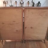 Pair of mahogany veneer showcases