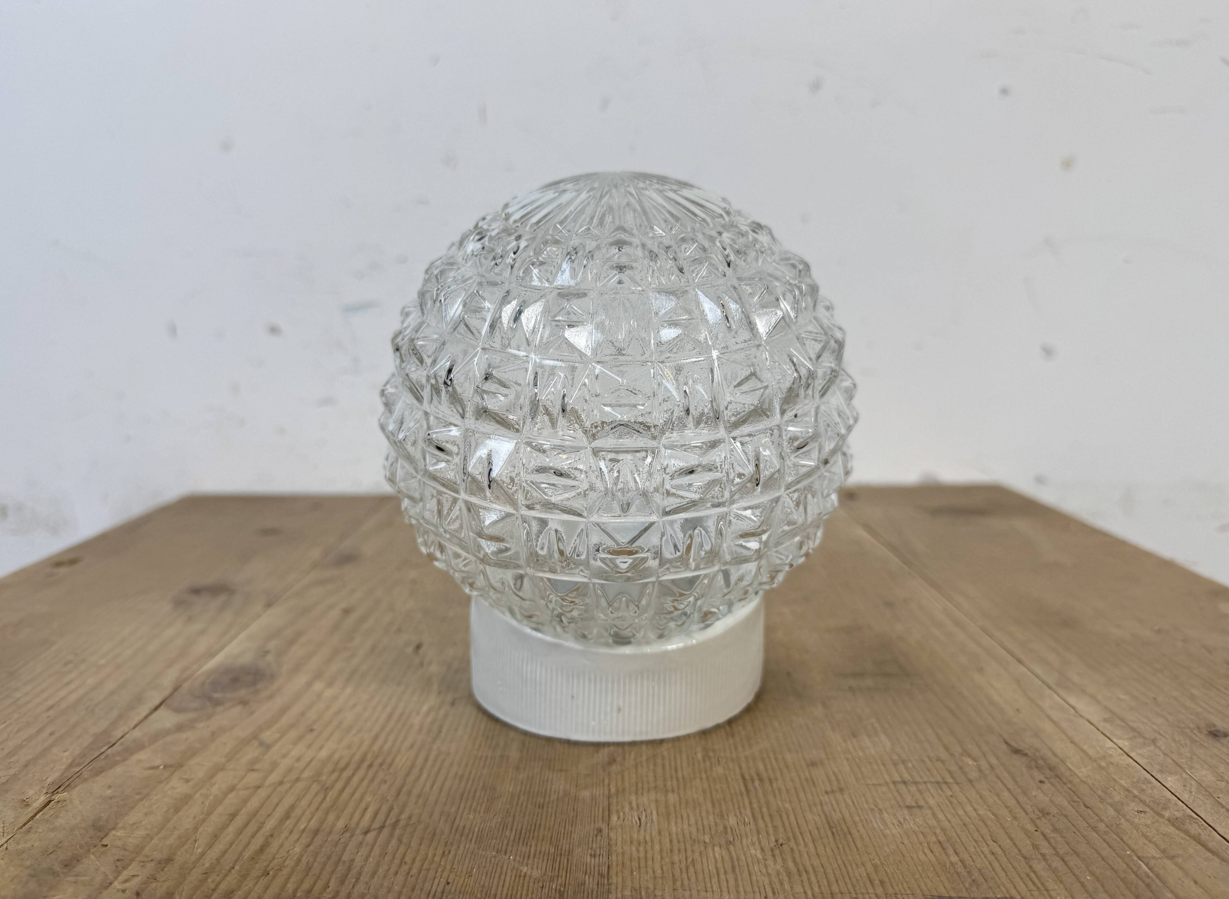 Vintage White Porcelain Wall Light, 1970s